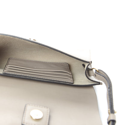 Chloe Suede Calfskin Mini Faye Shoulder Bag Motty Grey 5 of 11