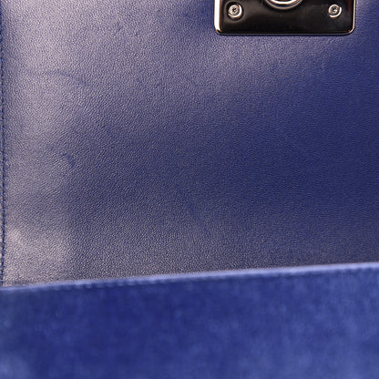 Chanel Velvet Quilted Small Boy Flap Blue 7 of 11