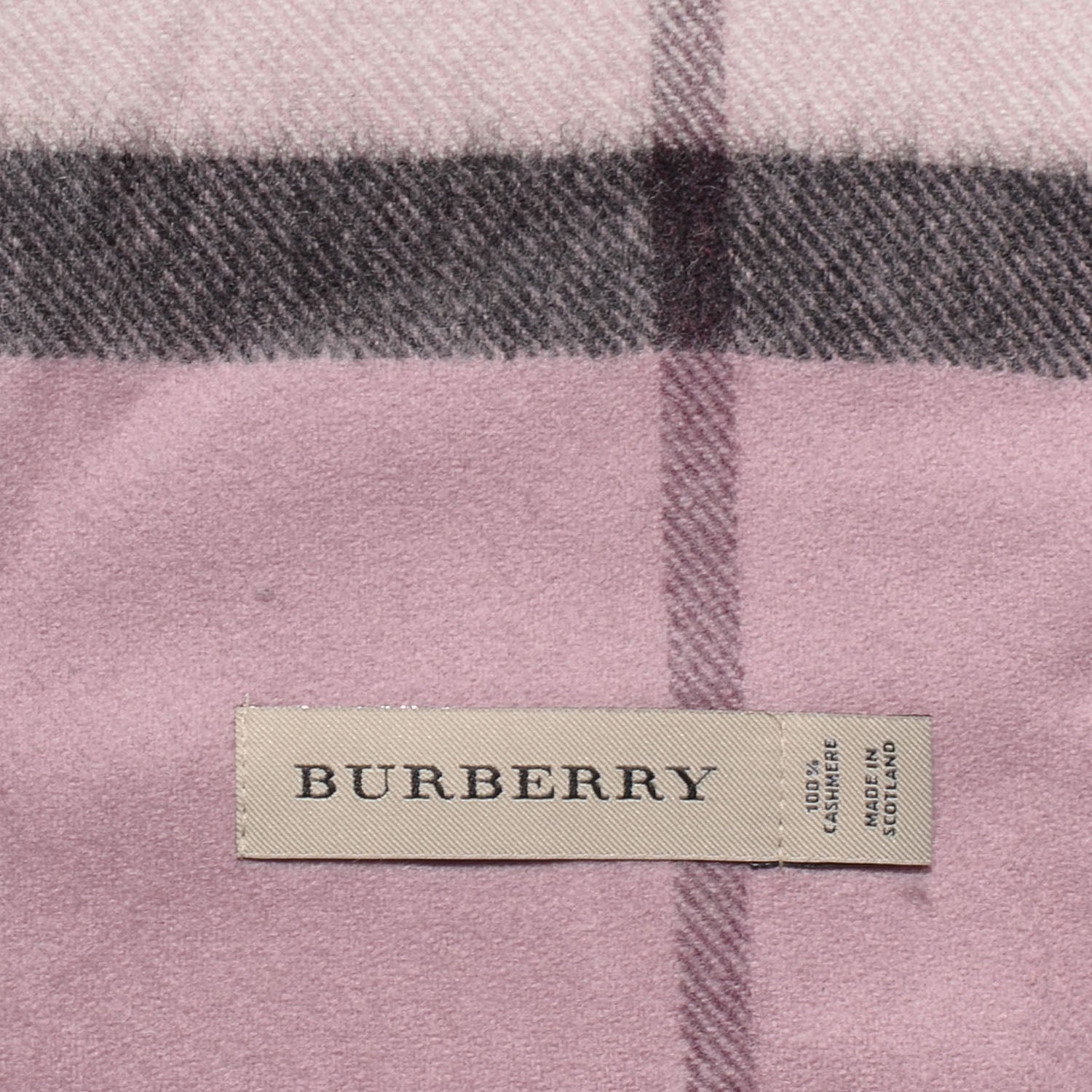 Burberry Cashmere Giant Check Scarf Pink Heather 3 of 5