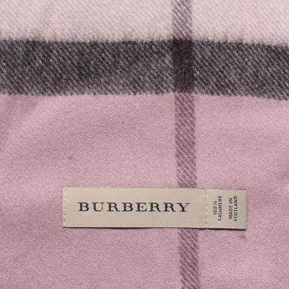 Burberry Cashmere Giant Check Scarf Pink Heather 3 of 5