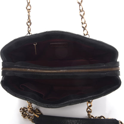 Chanel Iridescent Calfskin Chevron Quilted Surpique Tote Black 5 of 7