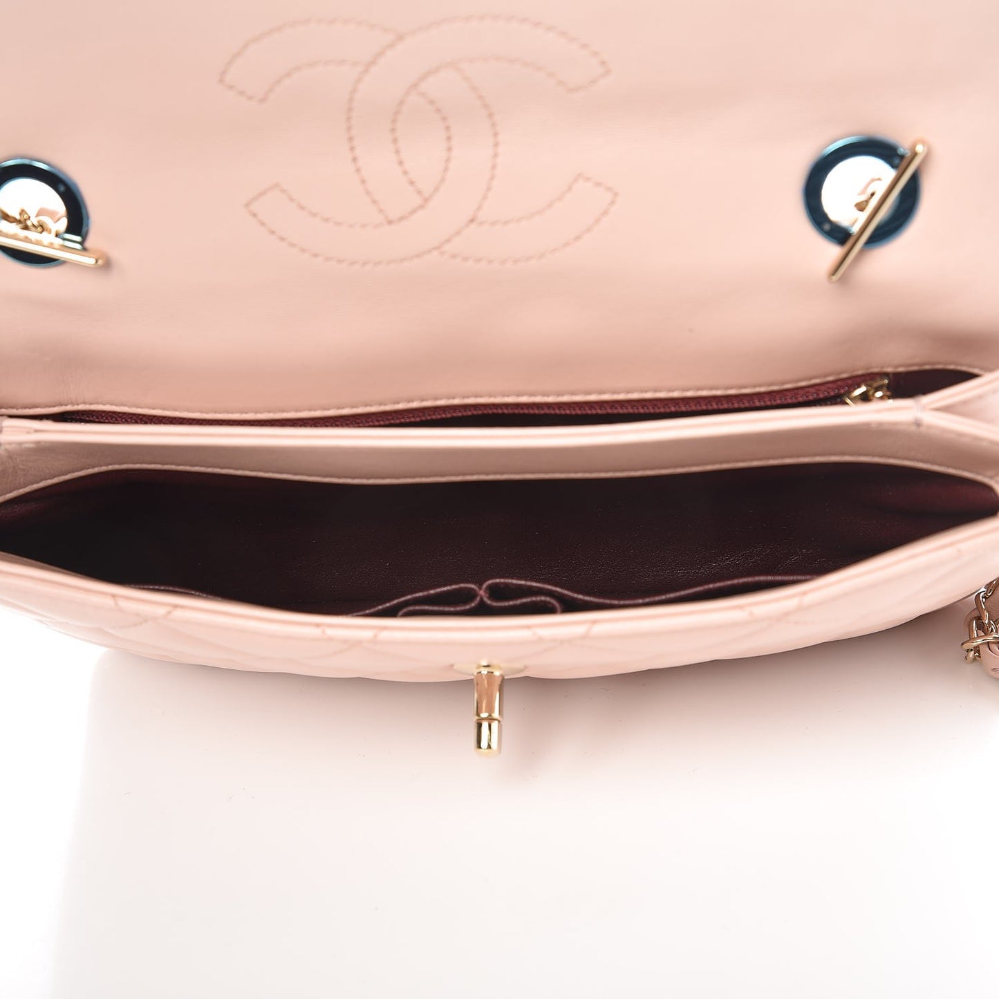 Lambskin Quilted Medium Trendy CC Flap Pink
