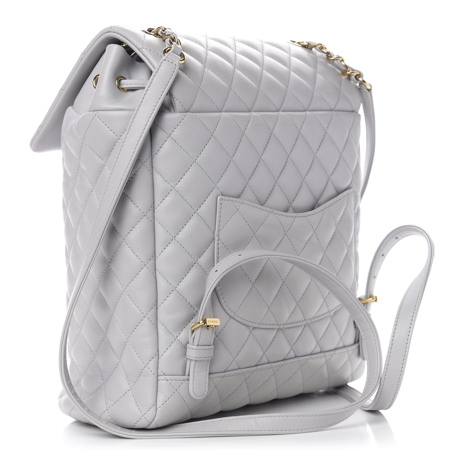 Chanel Calfskin Quilted Large Urban Spirit Backpack Grey 2 of 9