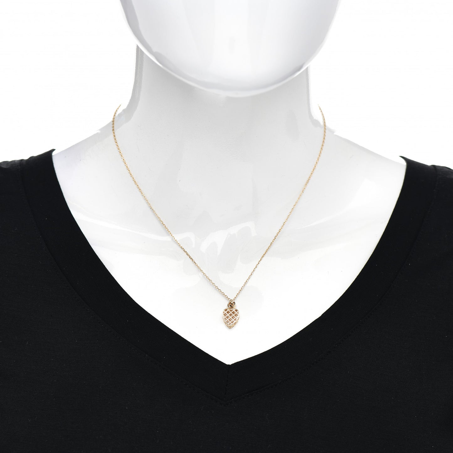 18K Yellow Gold Diamantissima Heart Pendant Necklace
