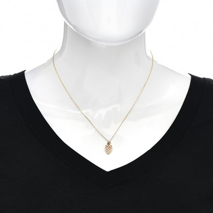 Gucci 18K Yellow Gold Diamantissima Heart Pendant Necklace 2 of 5