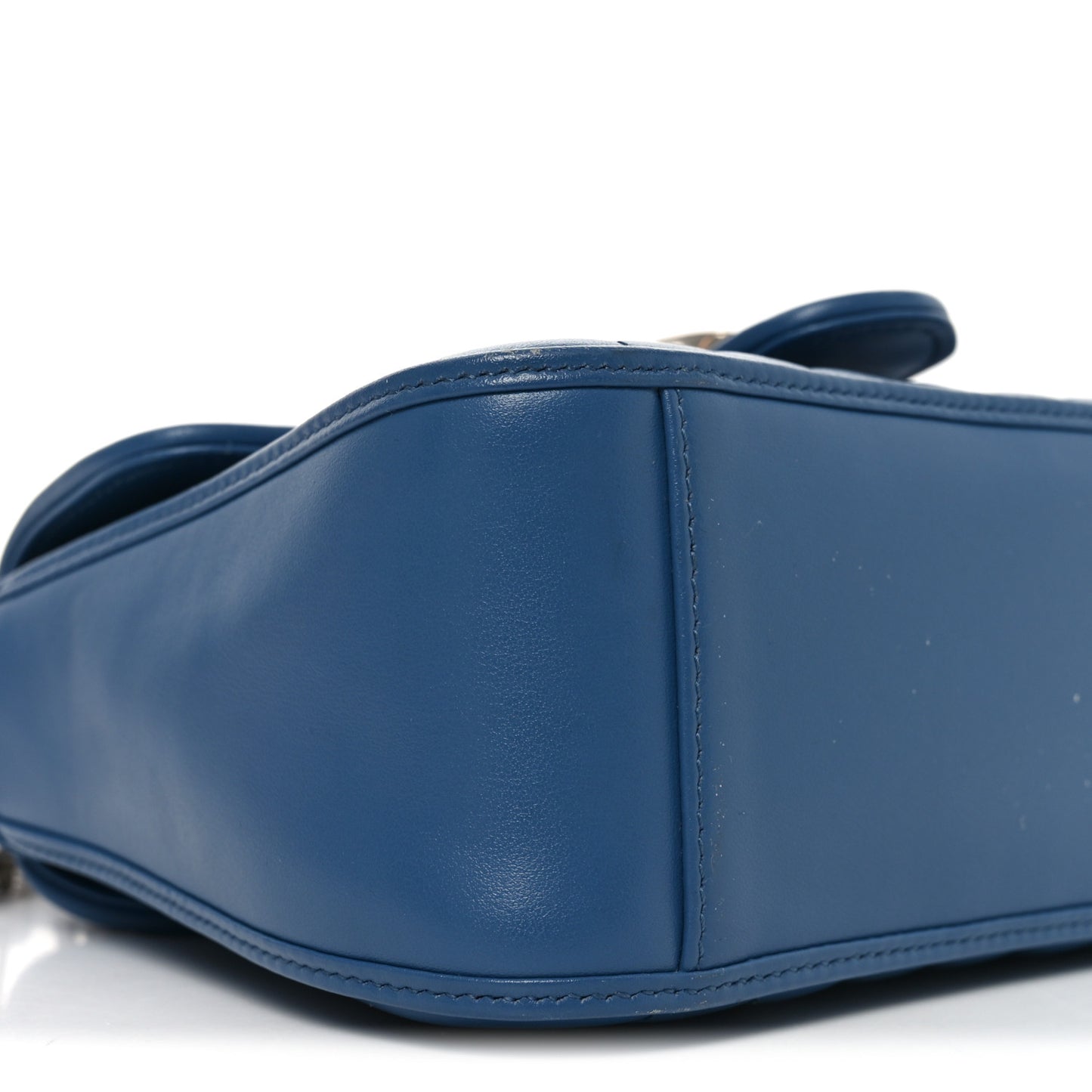 Calfskin Matelasse Aria Mini GG Marmont Top Handle Shoulder Bag Clear Blue