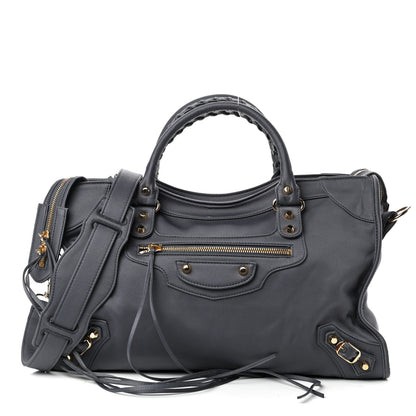 Balenciaga Satin Classic Gold Hardware City Gris Ardoise 1 of 11