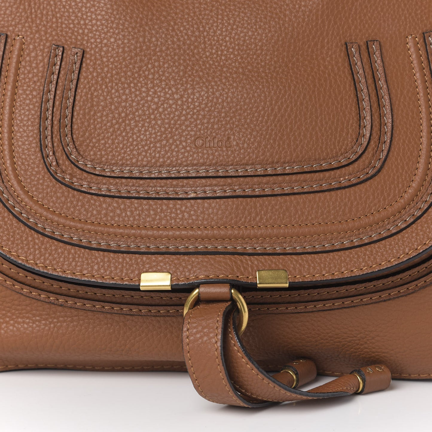 Calfskin Medium Marcie Satchel Tan