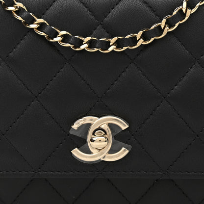 Chanel Lambskin Quilted Trendy CC Wallet On Chain WOC Black 9 of 12