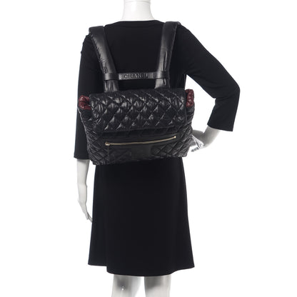 Chanel Nylon Quilted Coco Cocoon Backpack Black 2 of 9