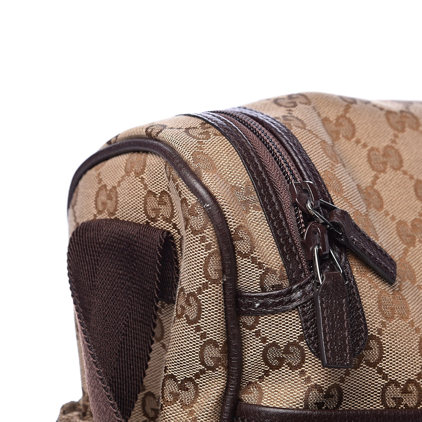 Monogram Natural Pigskin Large Diaper Bag Beige Ebony Cocoa Dark Chocolate