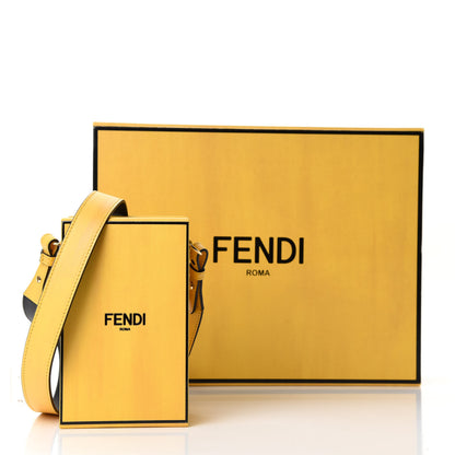 Fendi Vitello Fluffy Logo Vertical Box Yellow Box Black 11 of 11