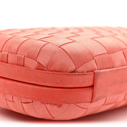 Bottega Veneta Satin Intrecciato Clutch Orange 8 of 9