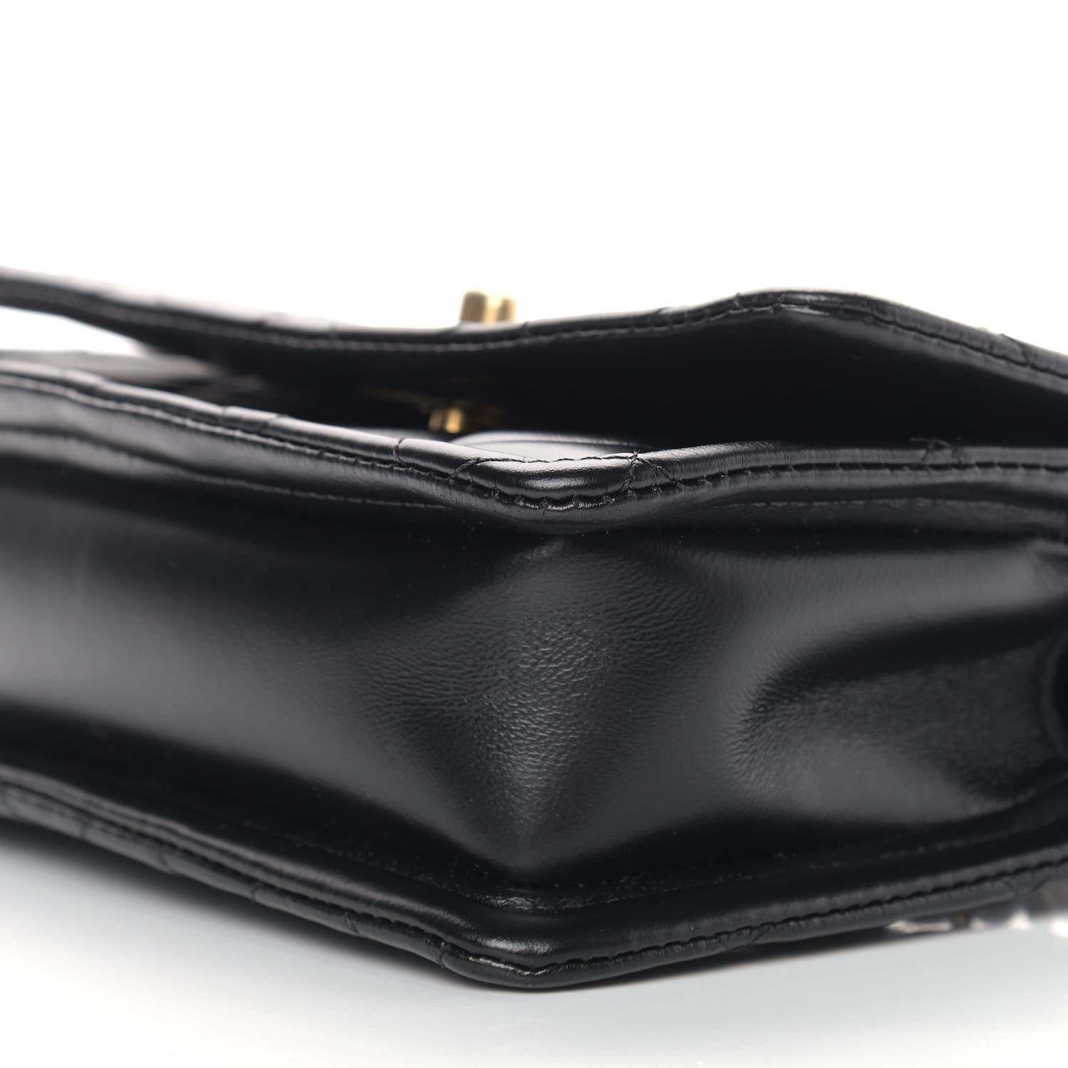 Chanel Shiny Lambskin Quilted Mini Flap Black 9 of 10