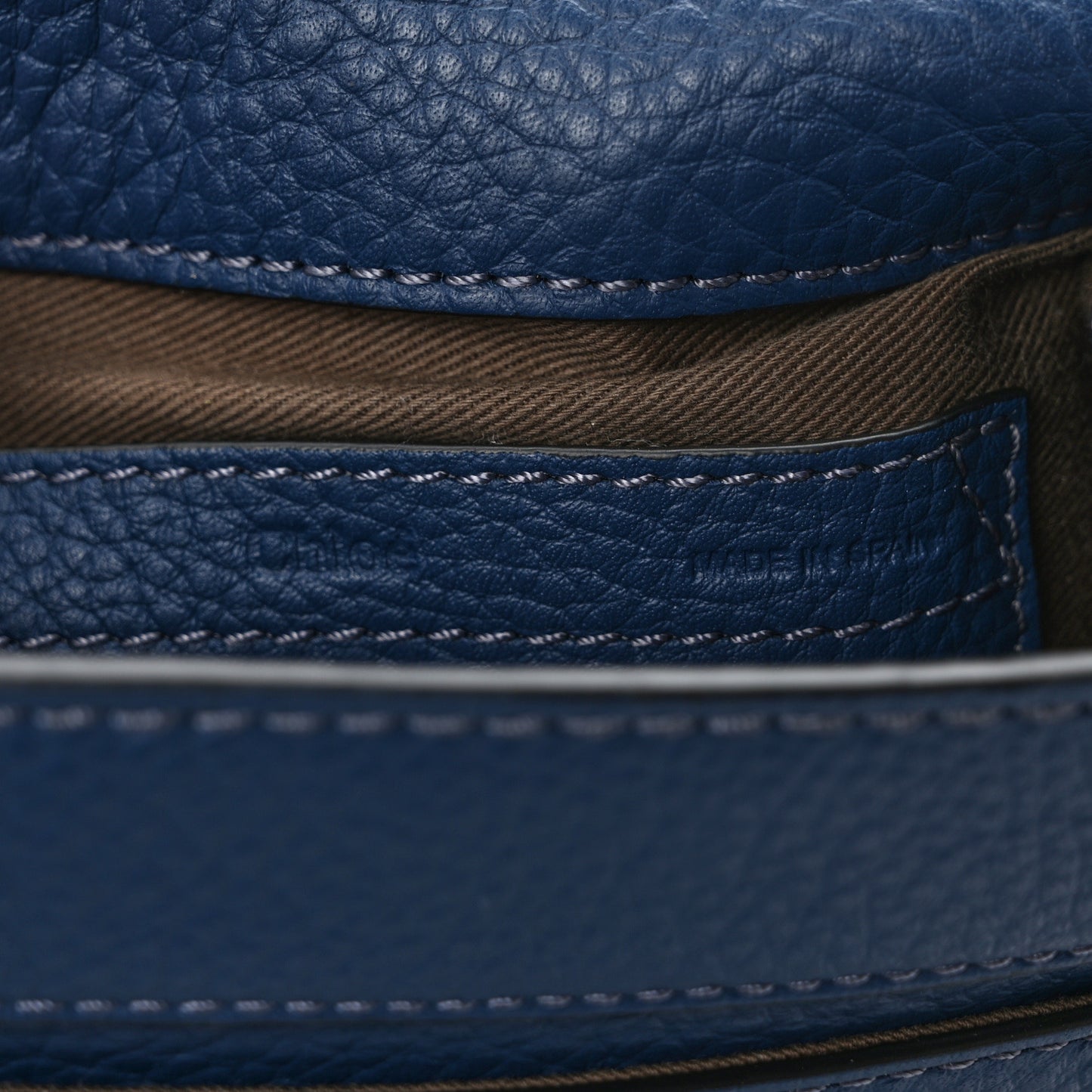 Calfskin Mini Marcie Round Crossbody Bag Royal Navy