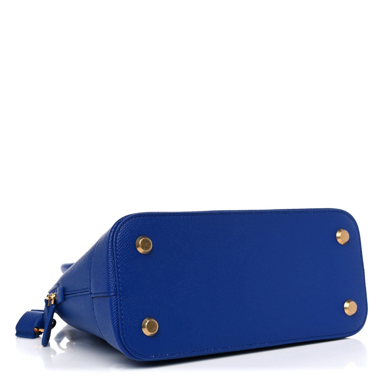 Balenciaga Signature Grained Calfskin Logo S Ville Top Handle Bag Bleu Roi White 4 of 11