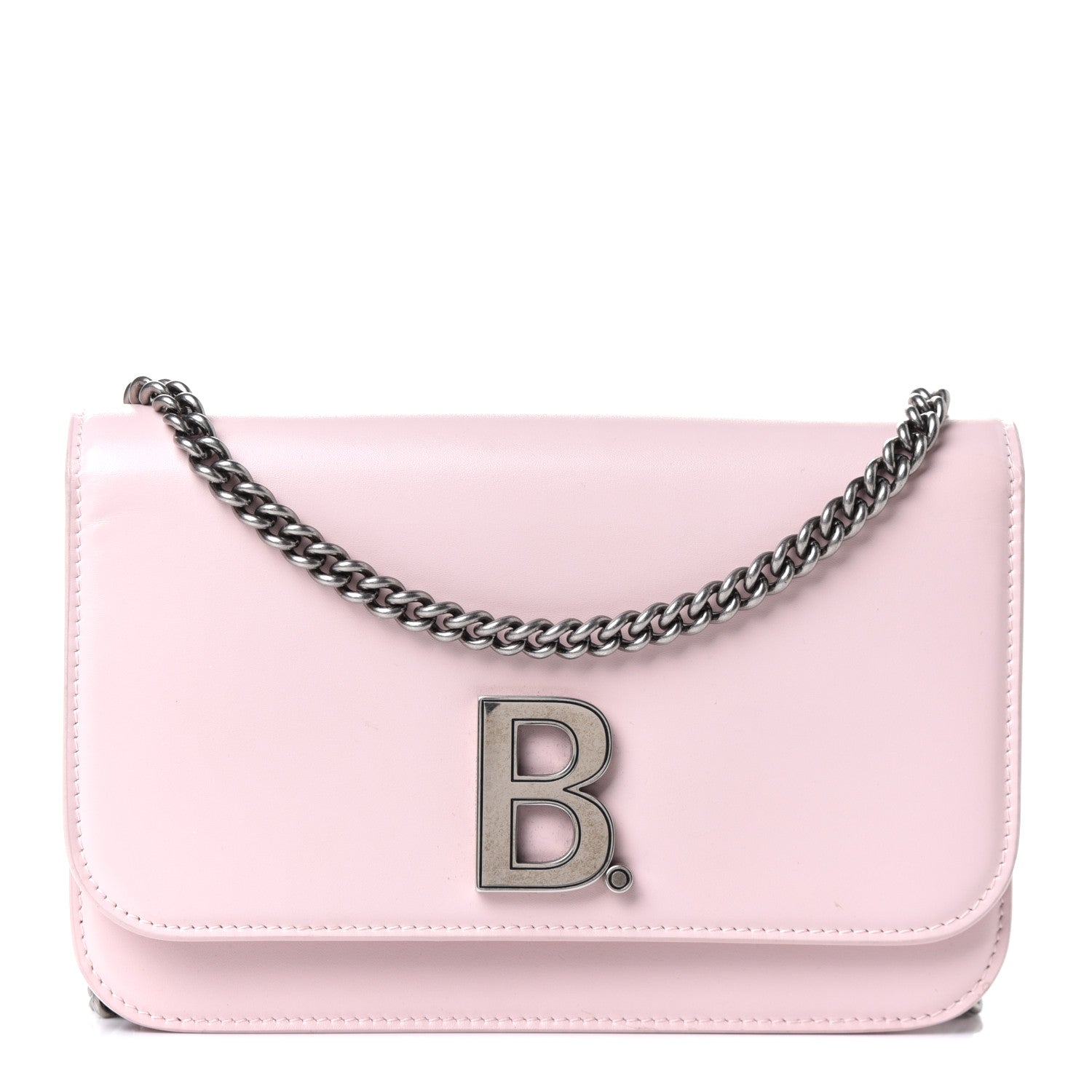 Balenciaga Smooth Calfskin B Wallet on Chain Light Rose 1 of 4