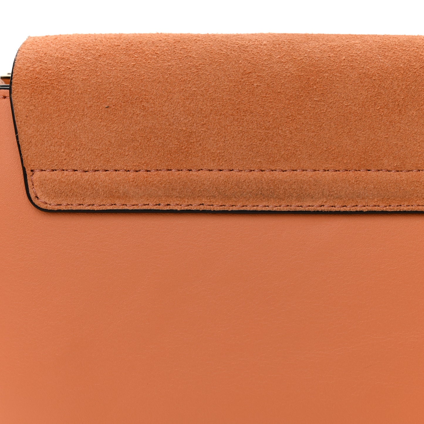 Suede Calfskin Small Faye Shoulder Bag Marrone