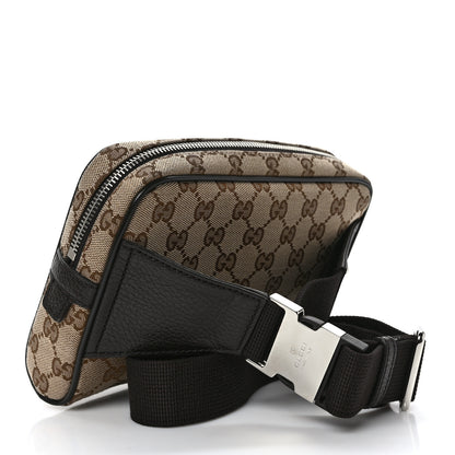 Gucci Monogram Dollar Calfskin Belt Bag Beige Ebony Testa di Moro Marrone Scuro 3 of 9