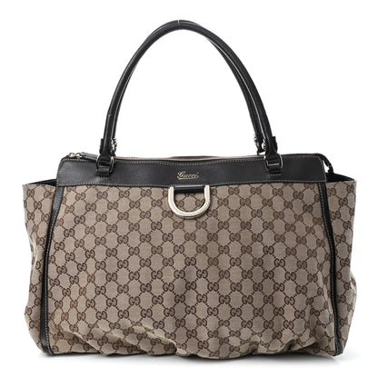 Gucci Monogram D Gold Tote Dark Brown 1 of 8