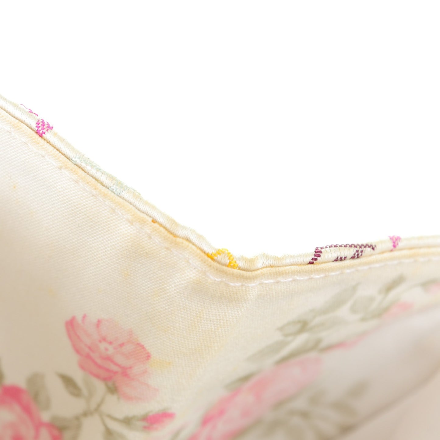 Silk Satin Monogram Multicolor Abelia White