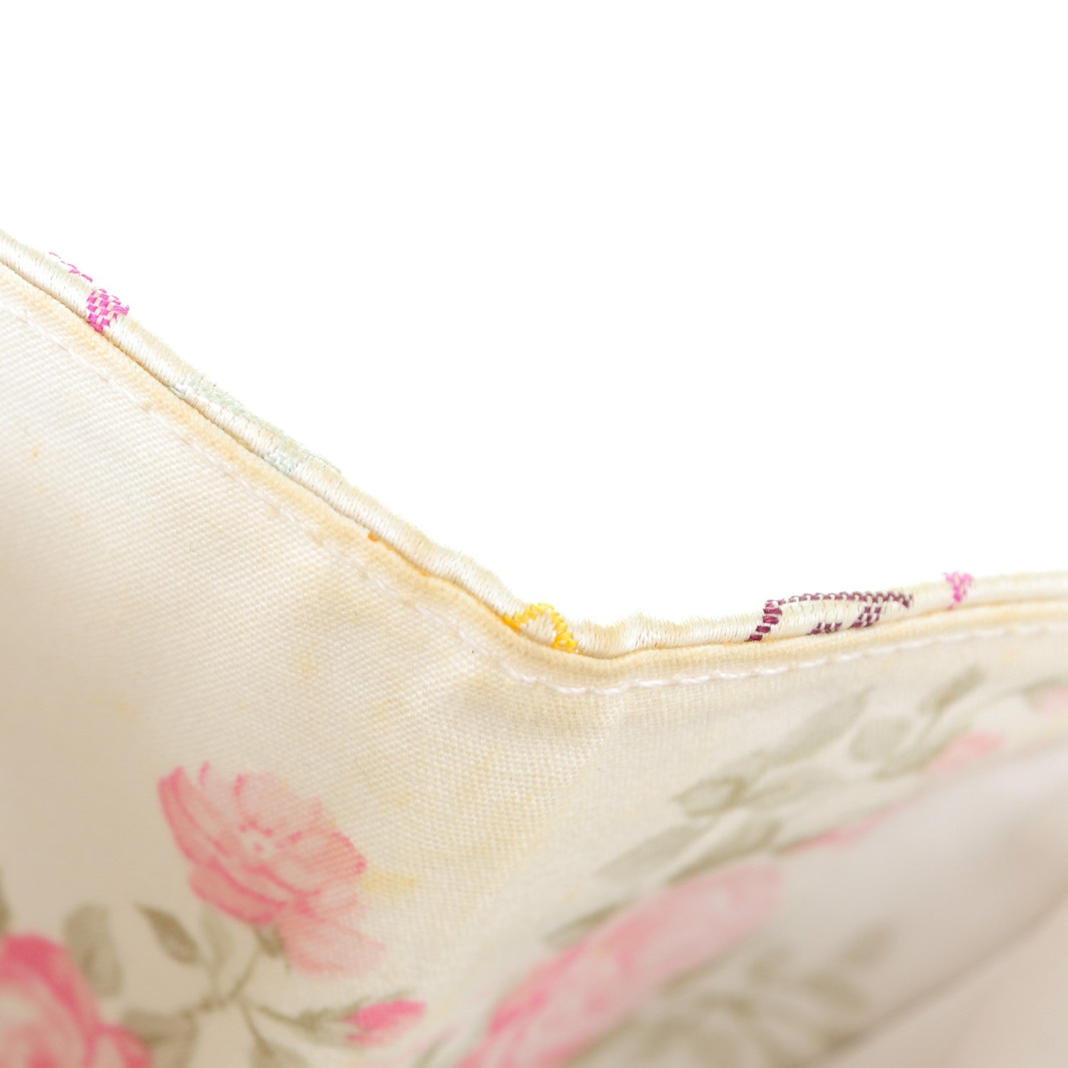 Louis Vuitton Silk Satin Monogram Multicolor Abelia White 10 of 10