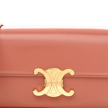 Celine Shiny Calfskin Triomphe Shoulder Bag Terracotta 7 of 9