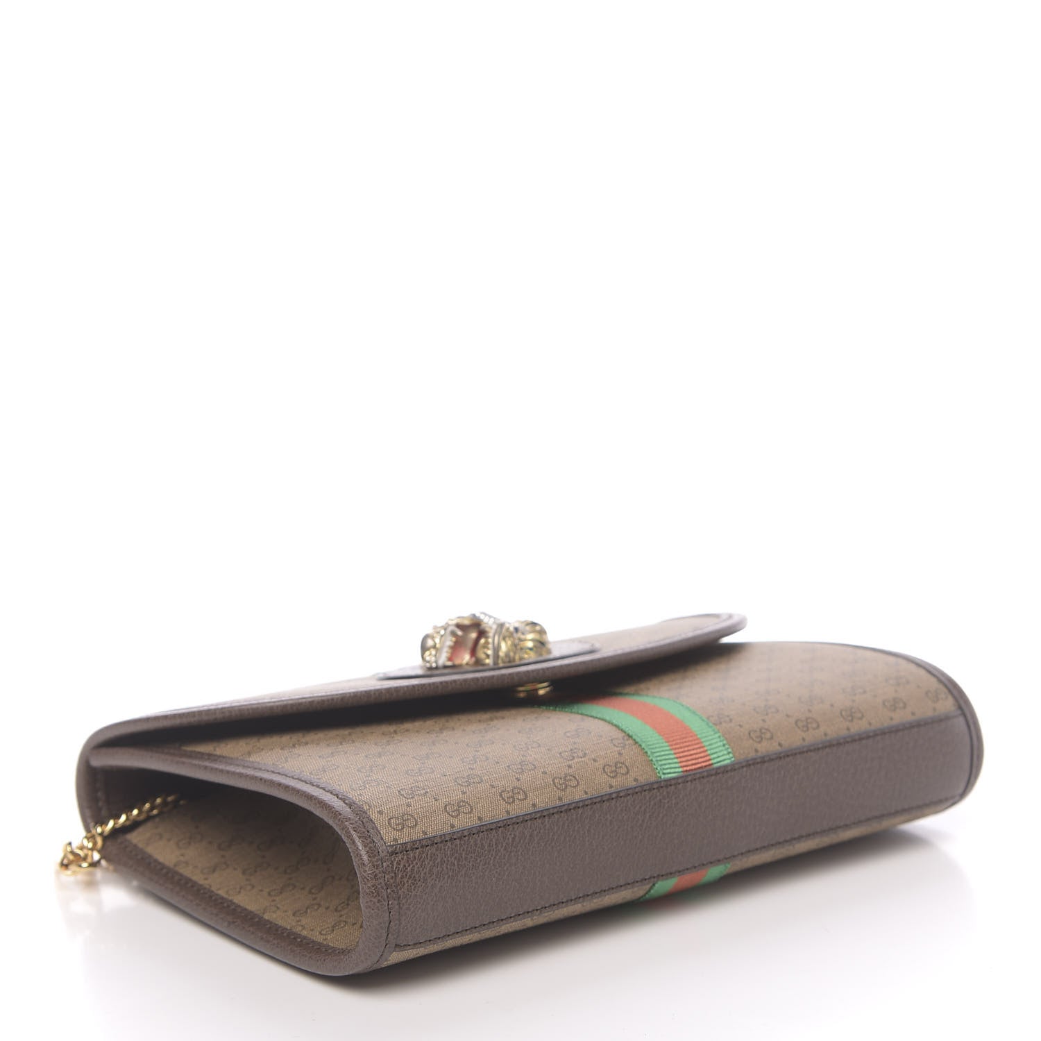 Gucci Mini Vintage GG Supreme Monogram Web Small Rajah Slim Flap Shoulder Bag Beige New Acero 4 of 10