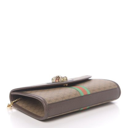 Gucci Mini Vintage GG Supreme Monogram Web Small Rajah Slim Flap Shoulder Bag Beige New Acero 4 of 10