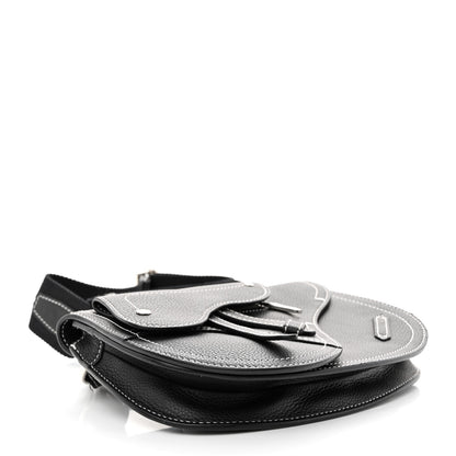 Christian Dior X KAWS Grained Calfskin Saddle Pouch Black 4 of 10