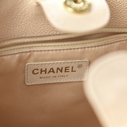 Chanel Caviar Quilted Petit Shopping Tote PST Beige 9 of 13