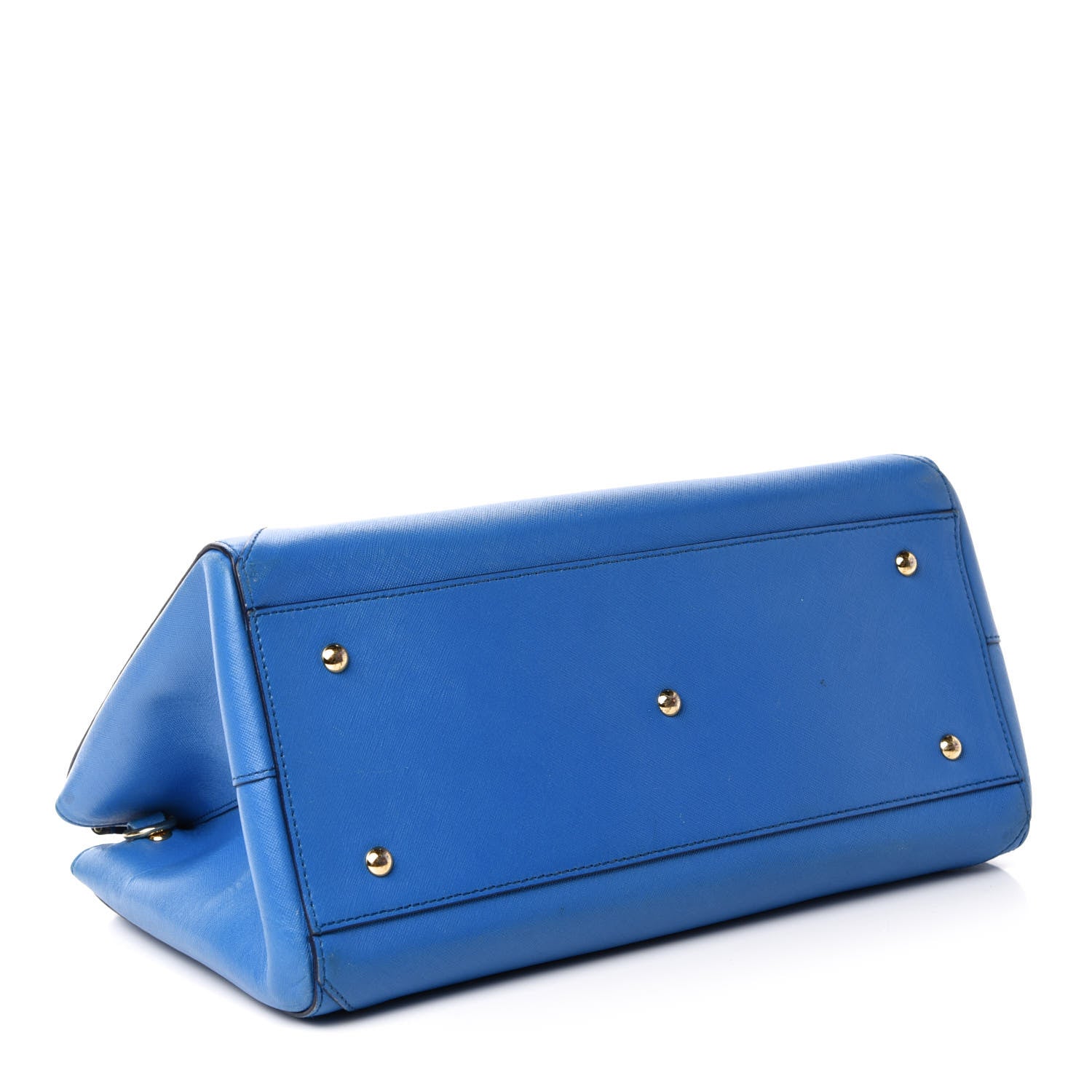 MCM Saffiano Nuovo Tote Blue 4 of 14