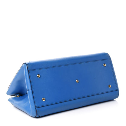 MCM Saffiano Nuovo Tote Blue 4 of 14