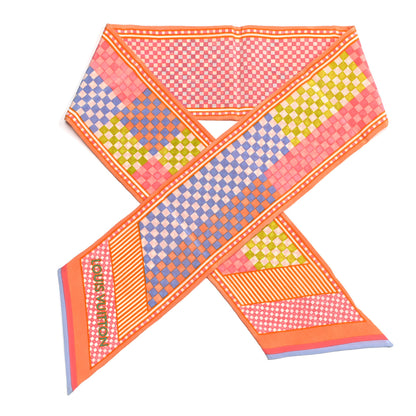 Louis Vuitton Silk Damier Aquarelle Bandeau Orange 1 of 3