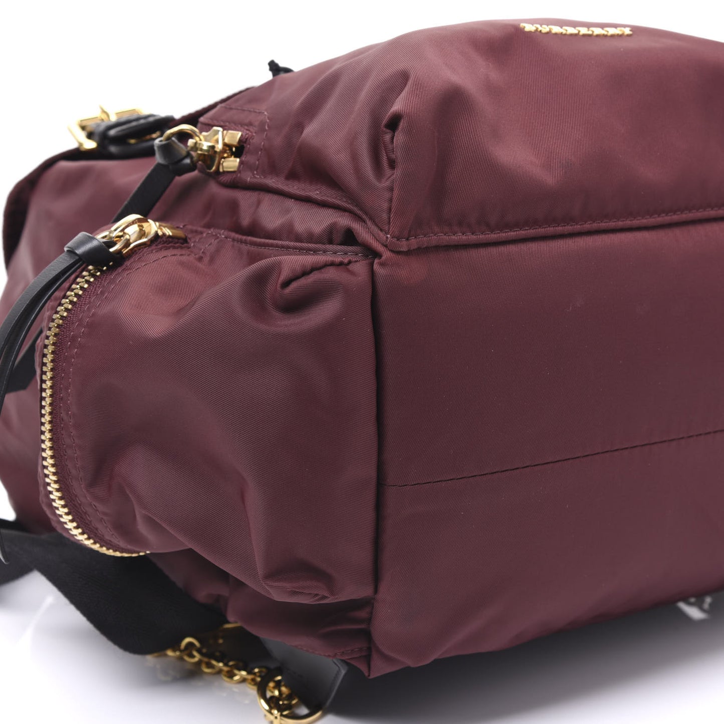 Nylon Medium Rucksack Backpack Burgundy Red
