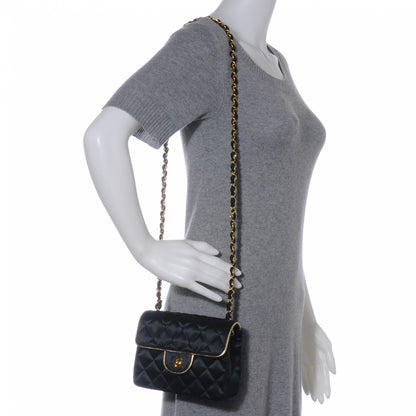 Chanel Satin Quilted Mini Flap Black Gold 2 of 8