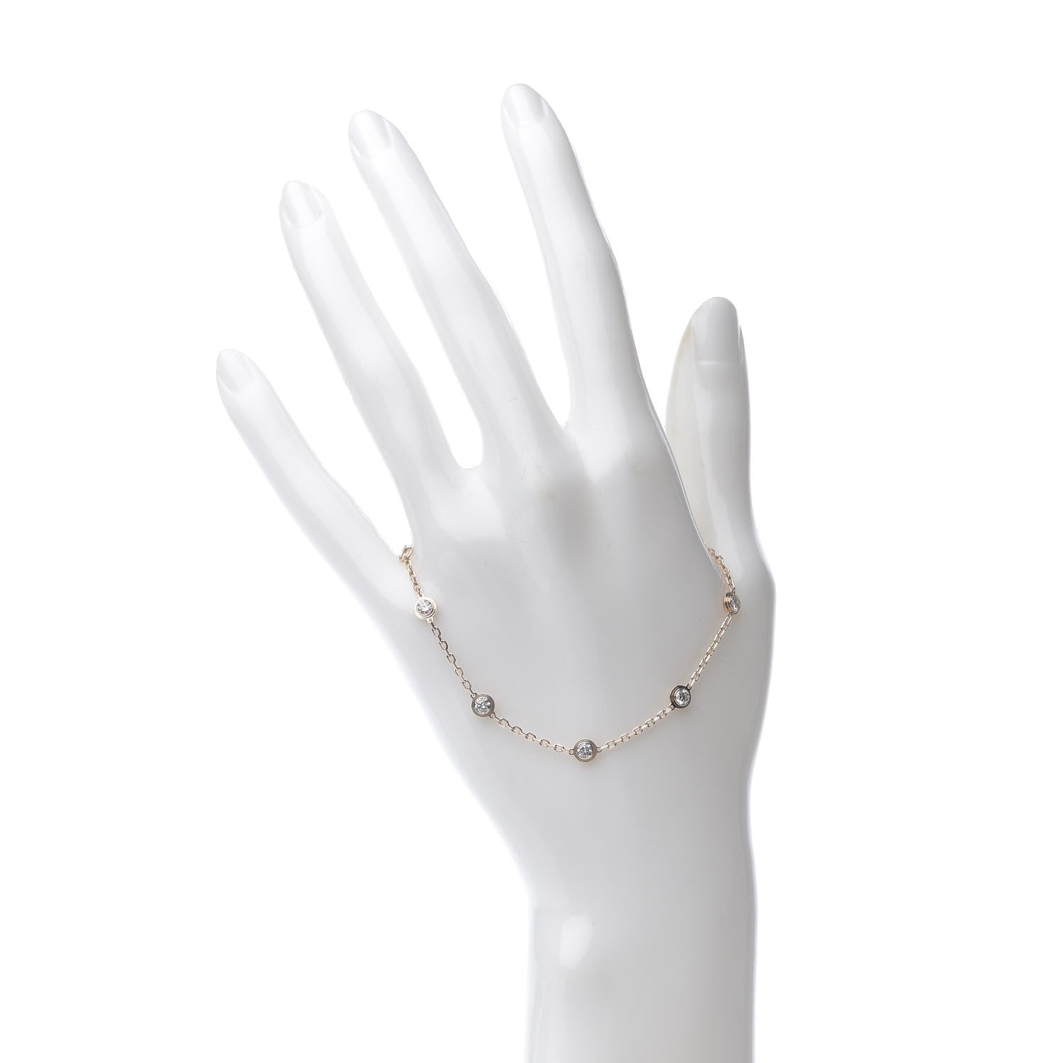 Cartier 18K Pink Gold 7 Diamond D'Amour Station Bracelet 2 of 6