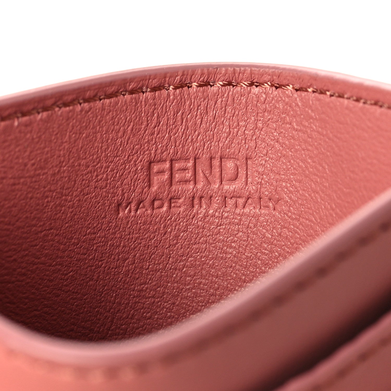 Fendi Nappa Matisse FF Embossed Card Holder Ballet Rose 6 of 8