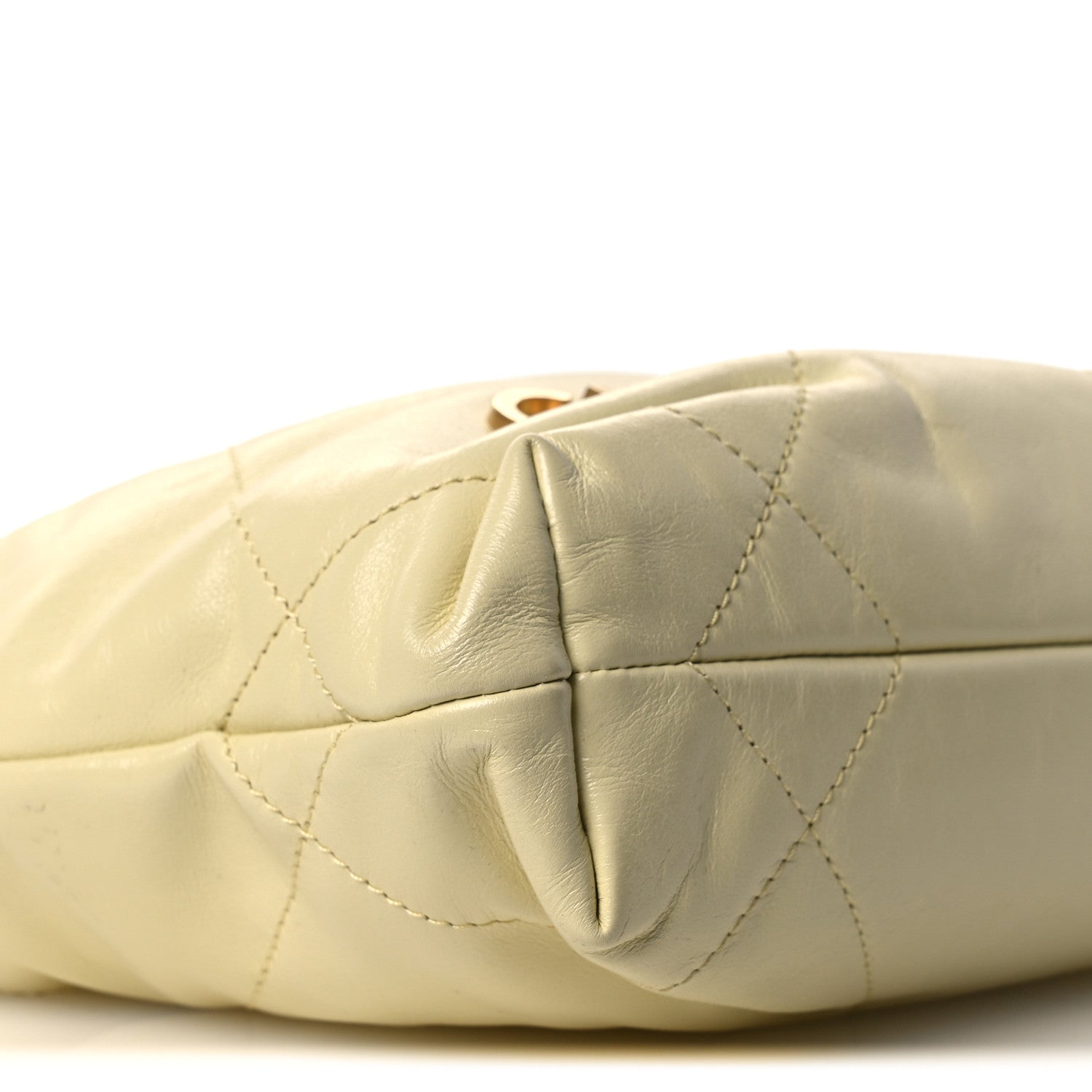 Chanel Shiny Calfskin Quilted Mini Chanel 22 Light Yellow 9 of 11