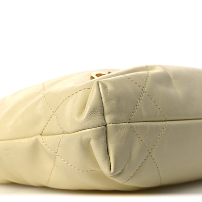 Chanel Shiny Calfskin Quilted Mini Chanel 22 Light Yellow 9 of 11
