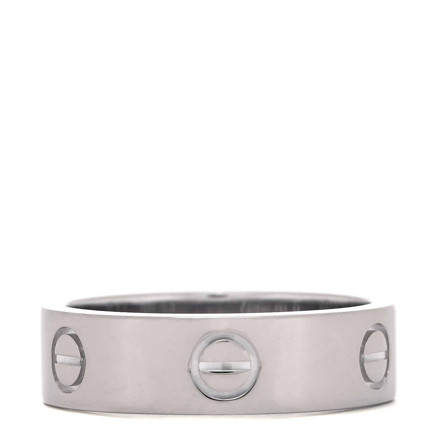 18K White Gold 5.5mm LOVE Ring 58 8.25