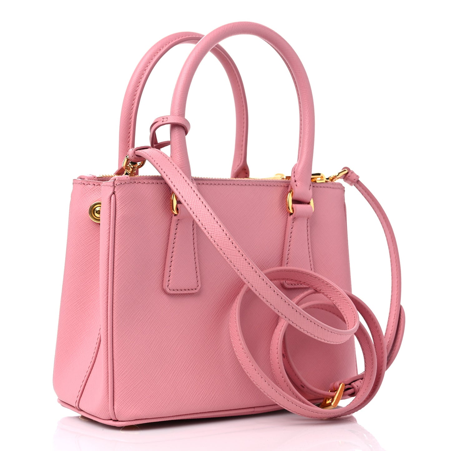 Saffiano Mini Galleria Double Zip Tote Petalo