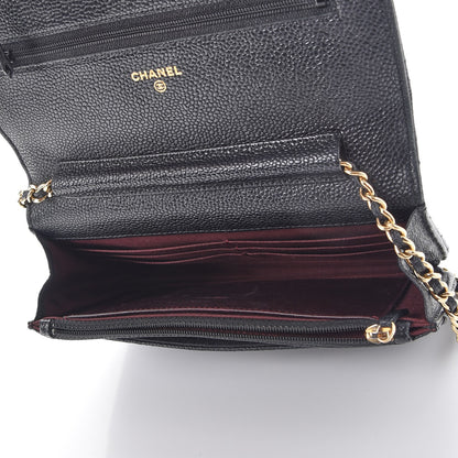 Chanel Caviar Quilted Wallet On Chain WOC Black 5 of 12