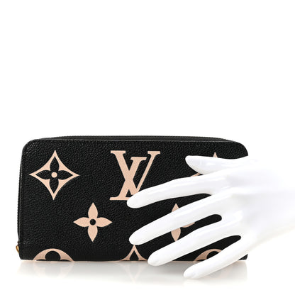 Louis Vuitton Empreinte Monogram Giant Zippy Wallet Black Beige 2 of 7