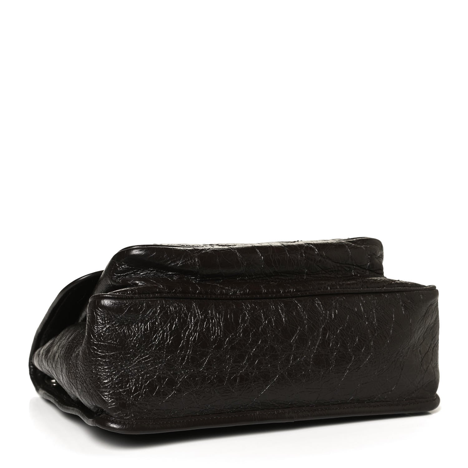 Saint Laurent Crinkled Calfskin Matelasse Monogram Medium Niki Chain Satchel Western Moka 4 of 13