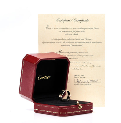 Cartier 18K Yellow Gold 5.5mm LOVE Ring 55 7.25 4 of 4