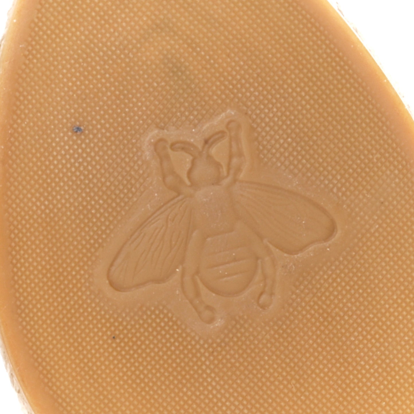 GG Supreme Monogram Bees Espadrille Flats 40.5 Beige Ebony Oro Black