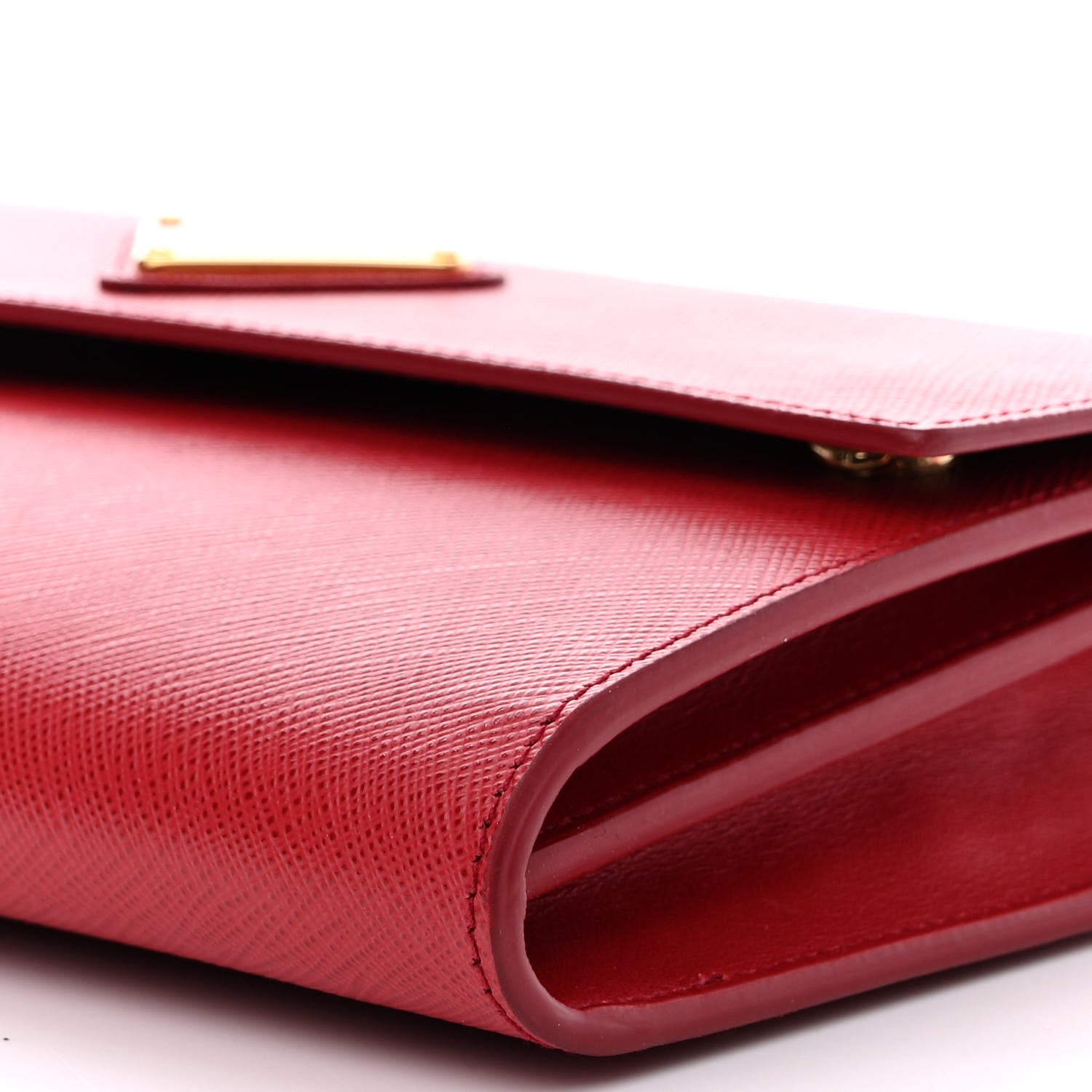 Prada Saffiano Wallet With Shoulder Strap Fuoco 11 of 11