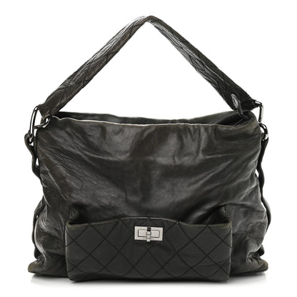 Chanel Lambskin Quilted Mademoiselle Hobo Black 1 of 14