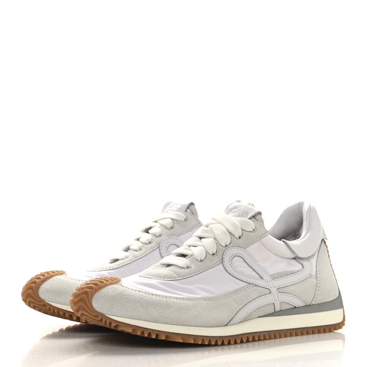 Loewe Nylon Suede Flow Retro Runner Sneakers 37 White 4 of 9